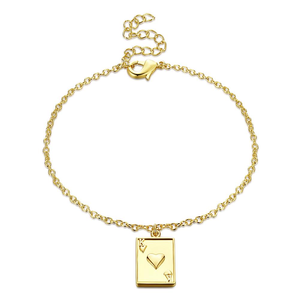 KING of Hearts Bracelet in 18K Gold Plated