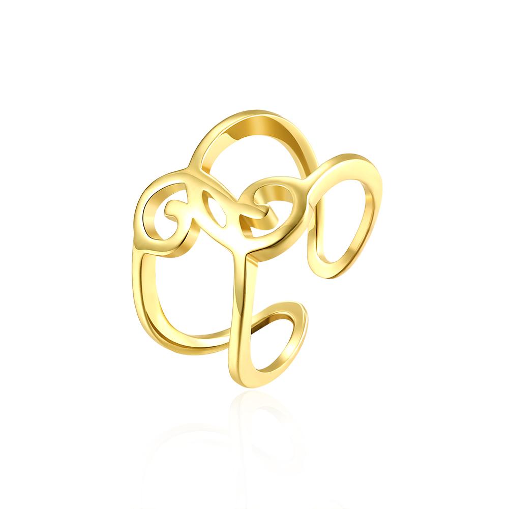 18K Gold Plated Symbolic Abstract  Ring | Silver Milo