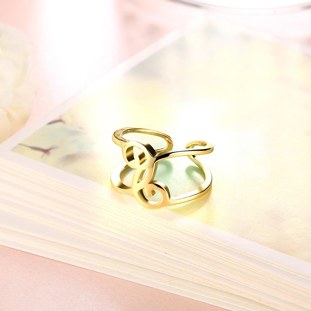 18K Gold Plated Symbolic Abstract  Ring