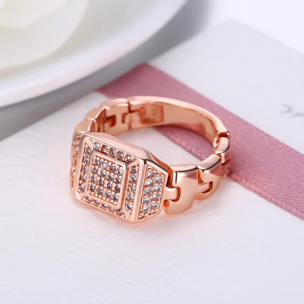 18K Rose Gold Plated Anaïs Ring made with  Crystals