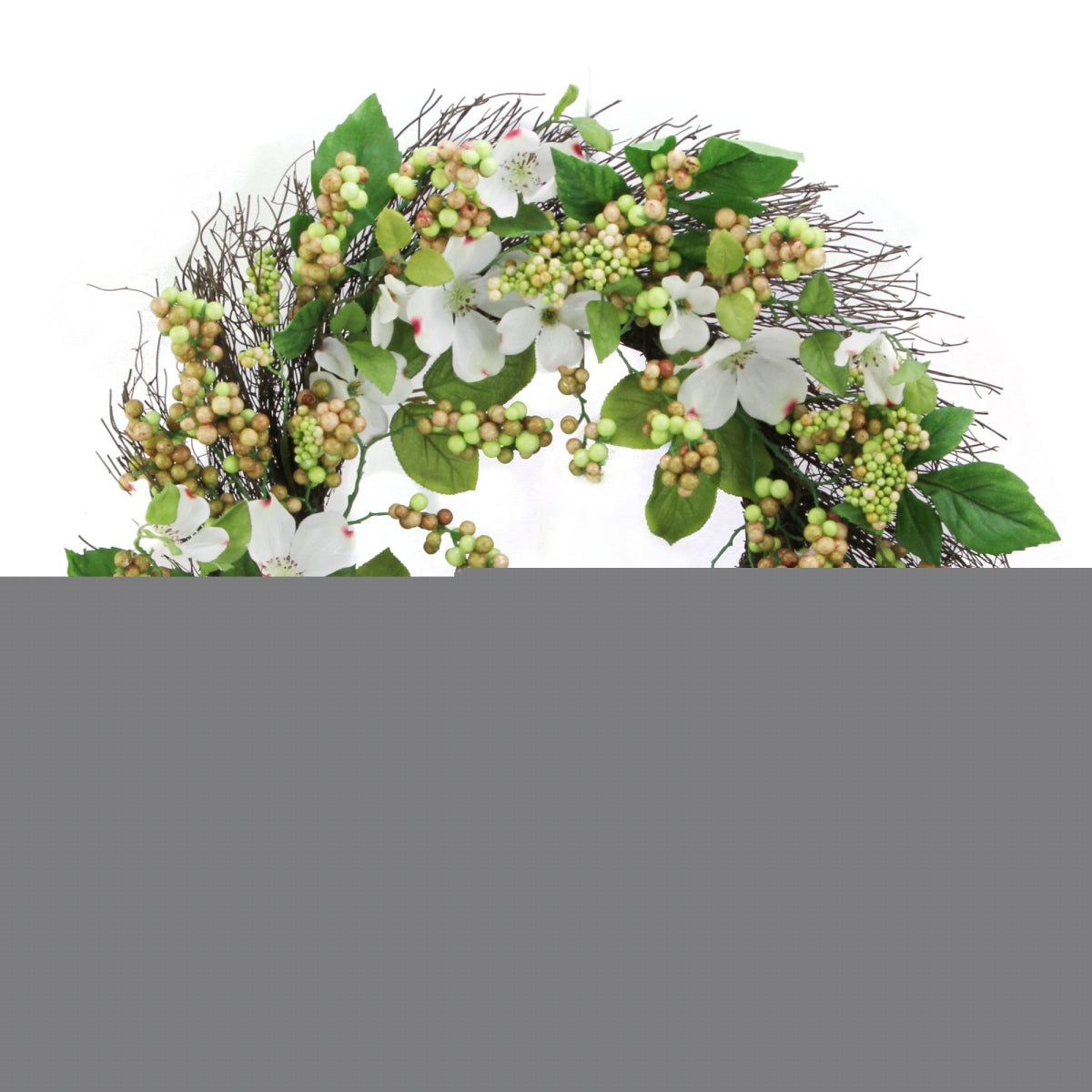 Admired by Nature GFW7060-NATURAL 24 in. Dogwood, Berry Wreath Spr