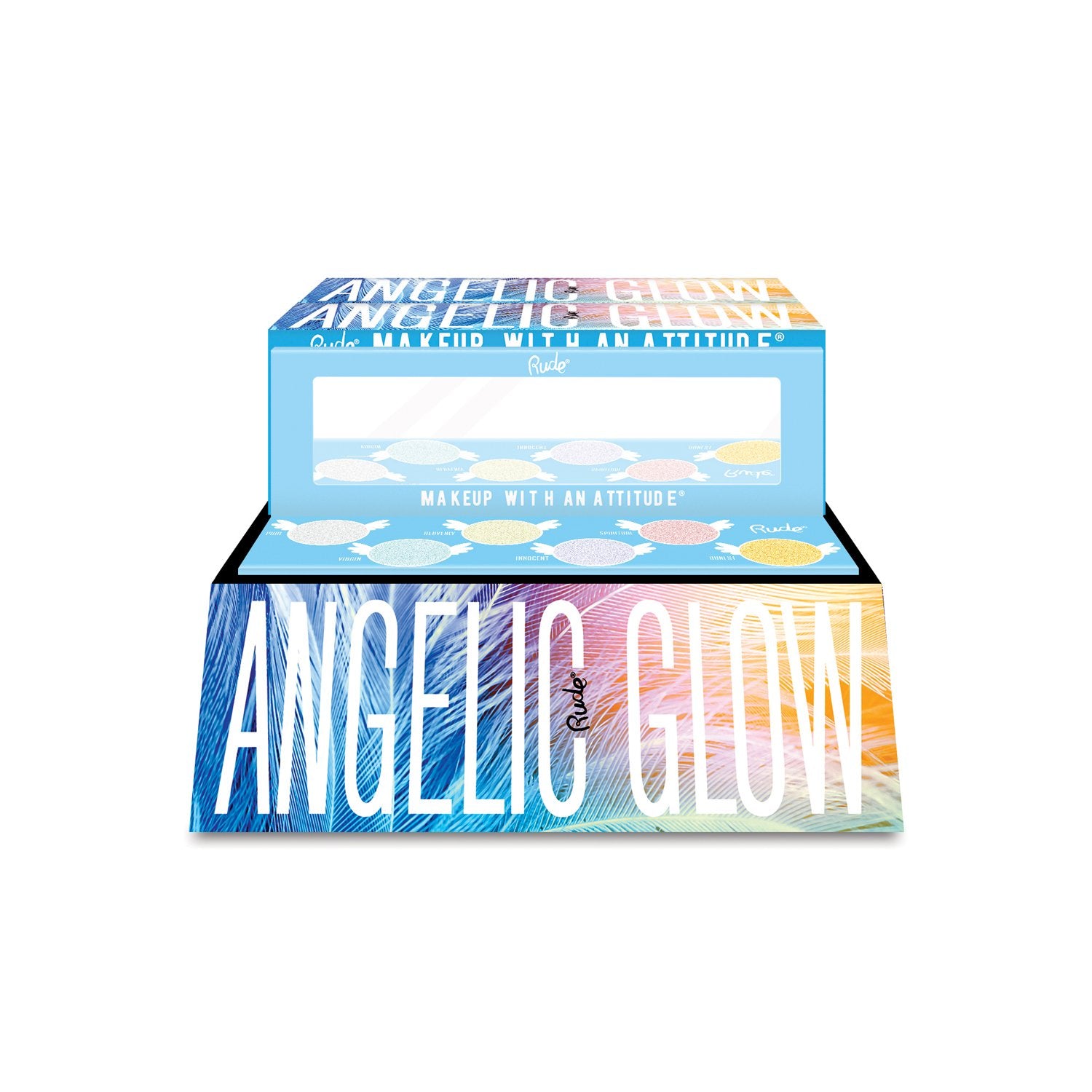 Angelic Glow Highlighter and Eyeshadow Palette Display Set, 24pcs | Gold Thanatos