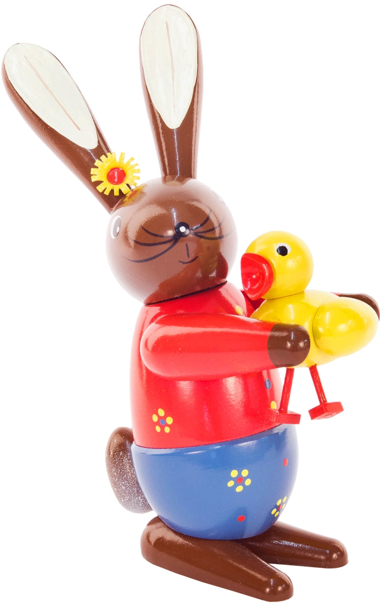 Alexander Taron 224-754 Dregeno Easter Ornament Rabbit Holding Chick | Rose Chloe