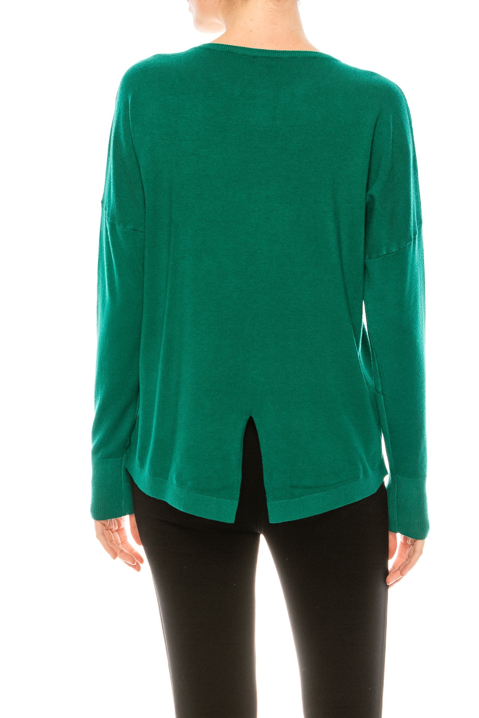 Aaeda Long Sleeve Rhinestone Sweater Top (Additional Colors)