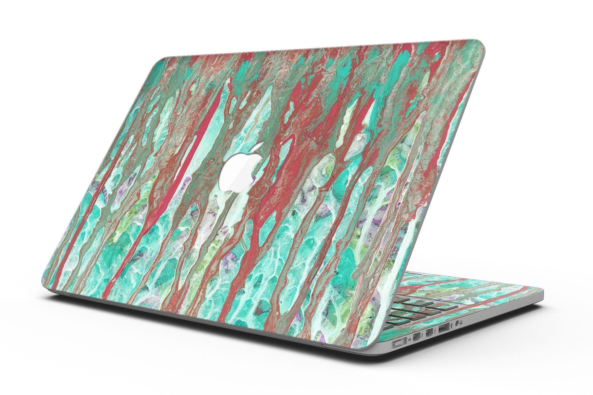 Abstract Wet Paint Mint Rustic - MacBook Pro with Retina Display | Blue Leto
