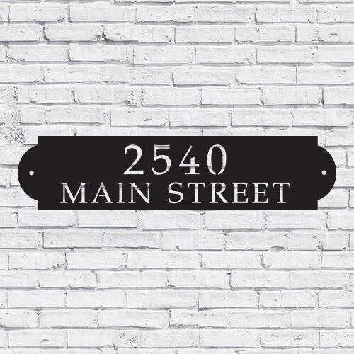 Metal House Address Sign - Horizontal Style 3 | Canis Minor