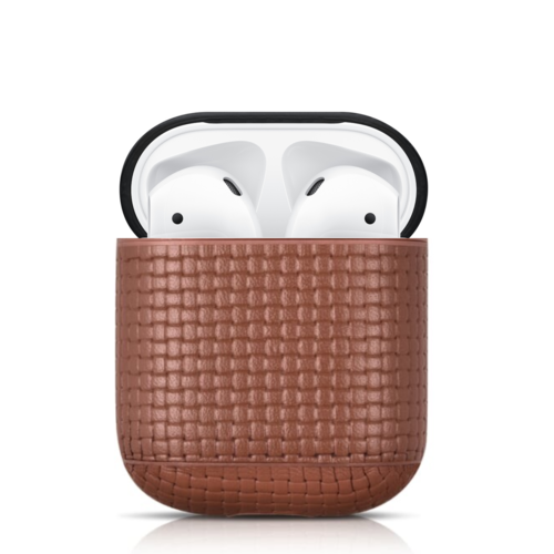 Woven Beautiful Genuine Leather Custom Apple AirPods Case 1 & 2 with