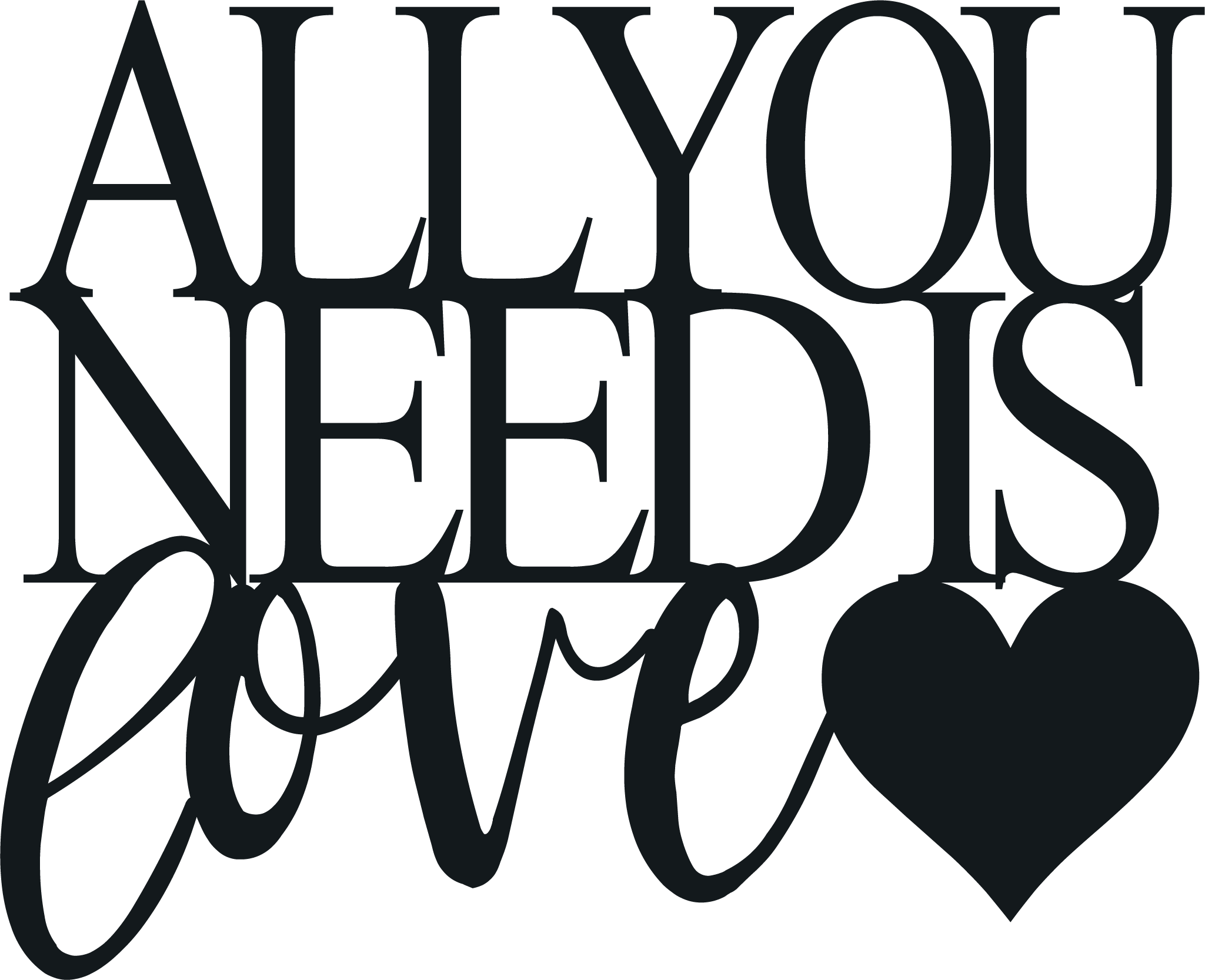 All You Need Is Love - Metal Wall Art