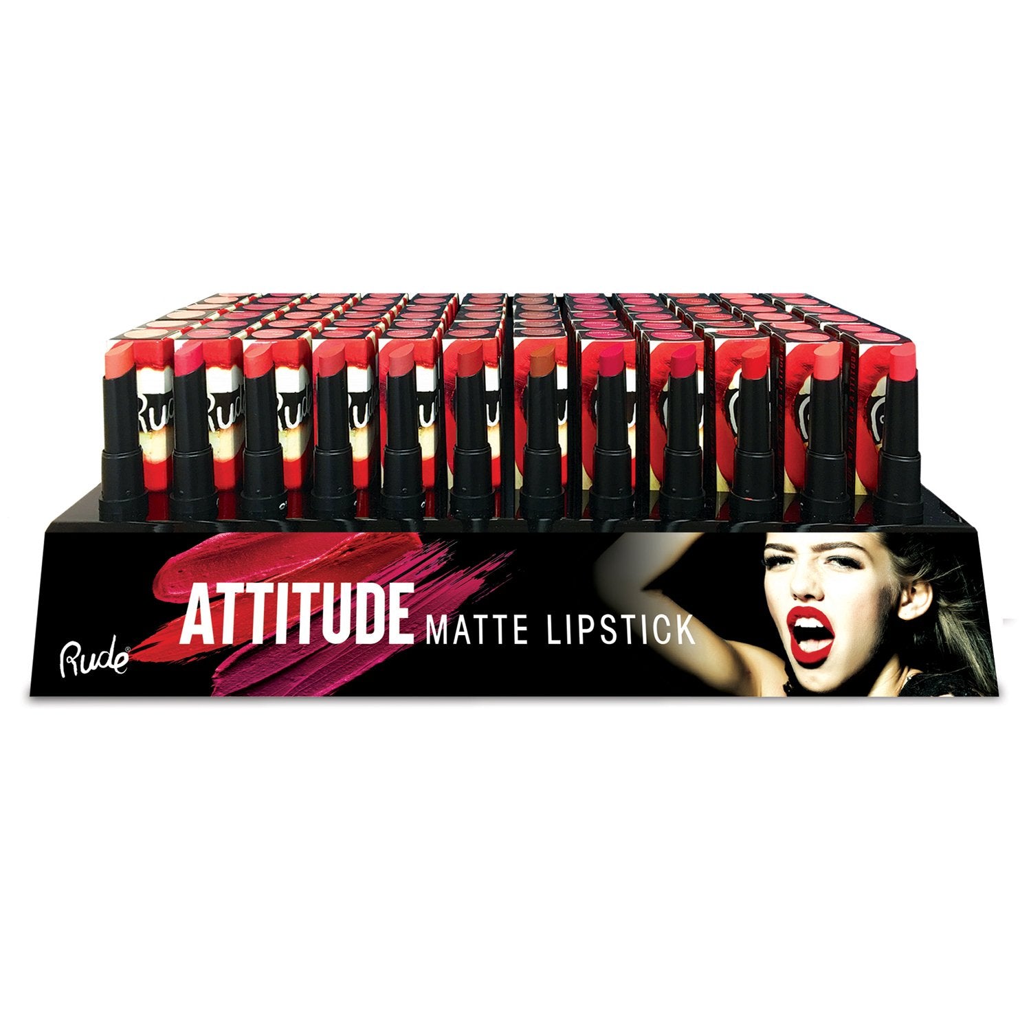 Attitude Matte Lipstick Display Set A, 144pcs | Gold Thanatos