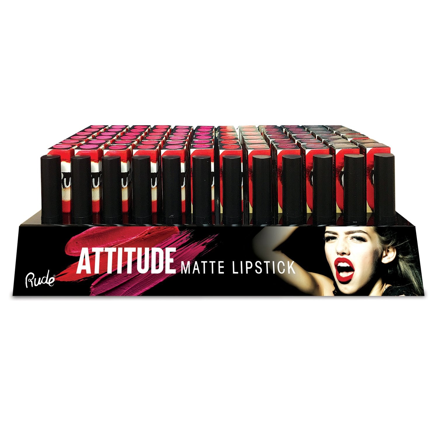 Attitude Matte Lipstick Display Set B, 144pcs | Gold Thanatos