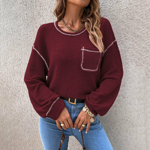 Loose Causal All-match Knitted Blouse