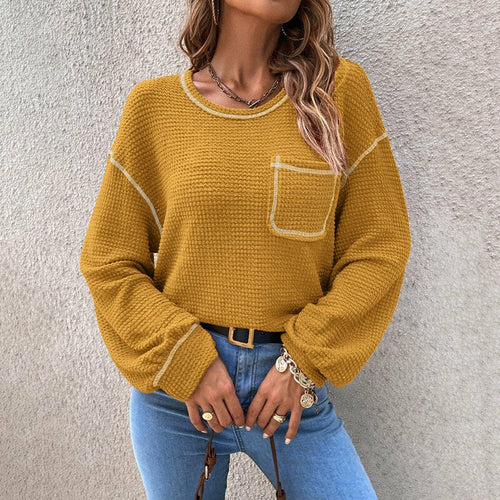 Loose Causal All-match Knitted Blouse