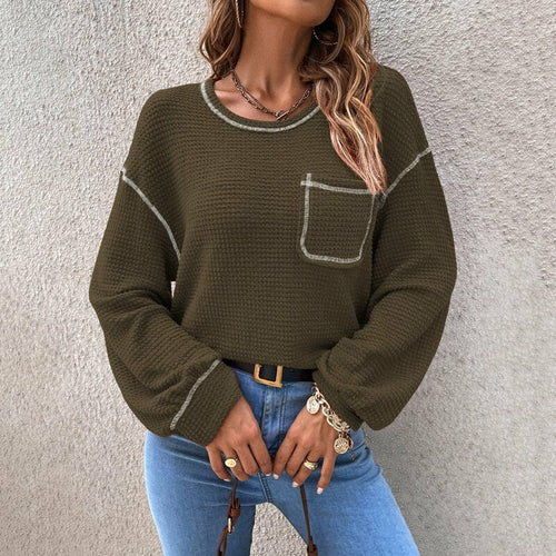 Loose Causal All-match Knitted Blouse