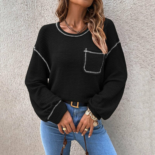 Loose Causal All-match Knitted Blouse