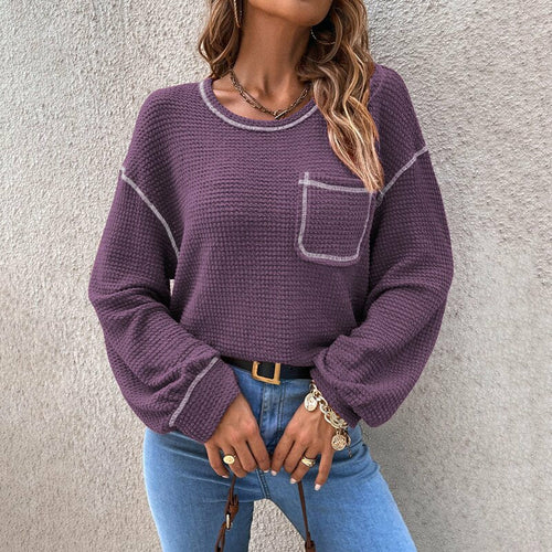 Loose Causal All-match Knitted Blouse