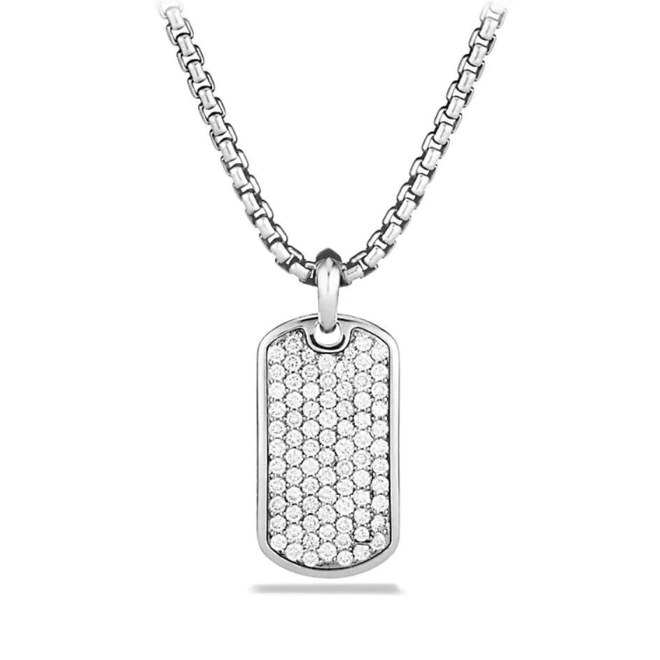 Father's Day Deal!  Micro-Pav'e Crystal Pendant Necklace in 14K Gold- | Silver Milo