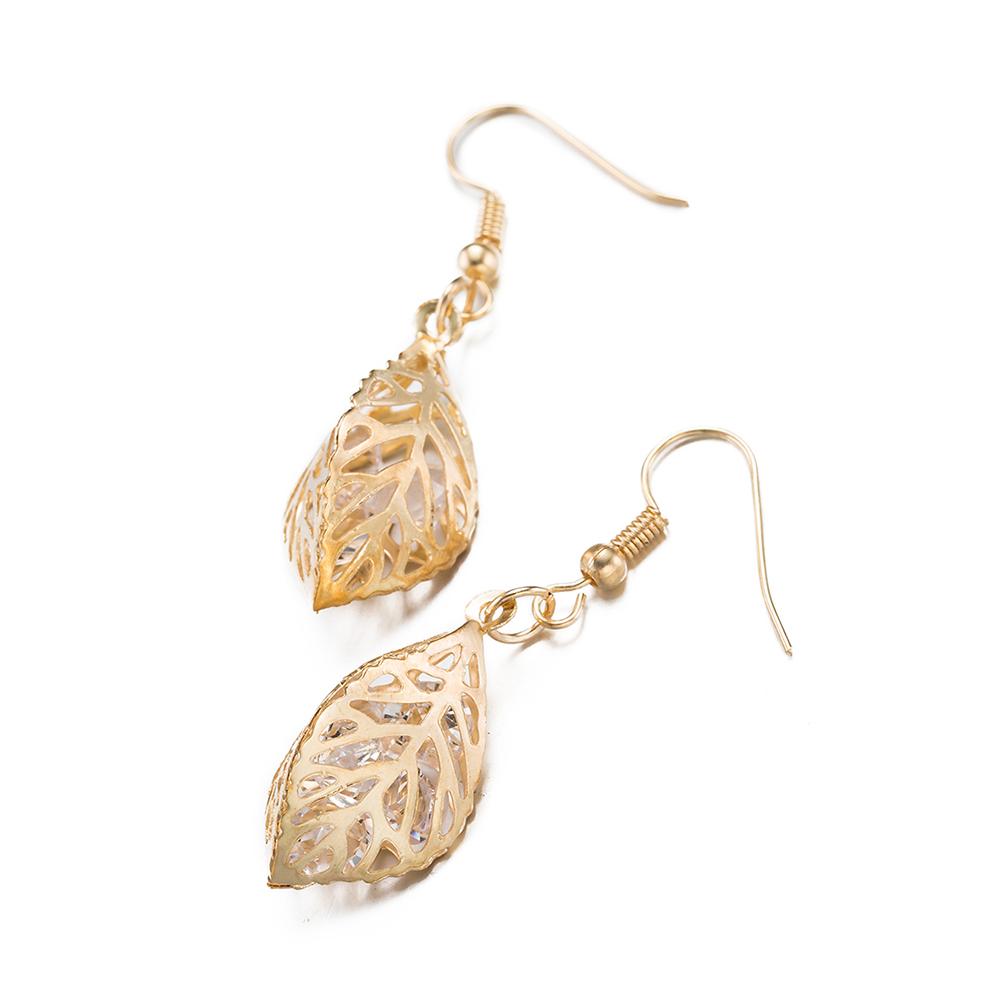 Drop Earring in 18K Gold Plated with  Crystals