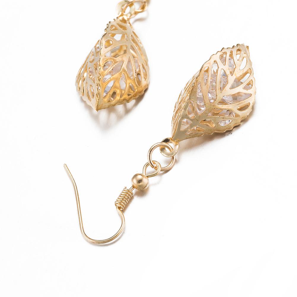 Drop Earring in 18K Gold Plated with  Crystals