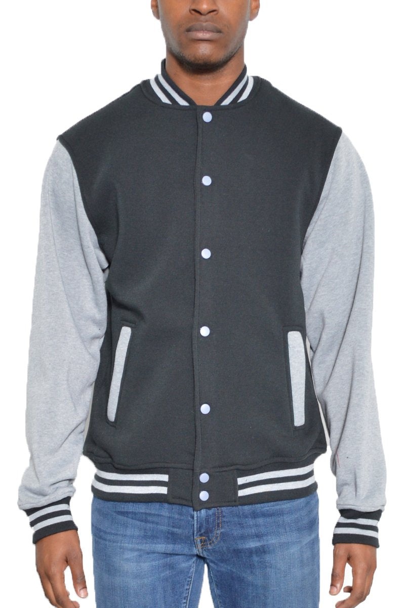 FLEECE VARSITY JACKET