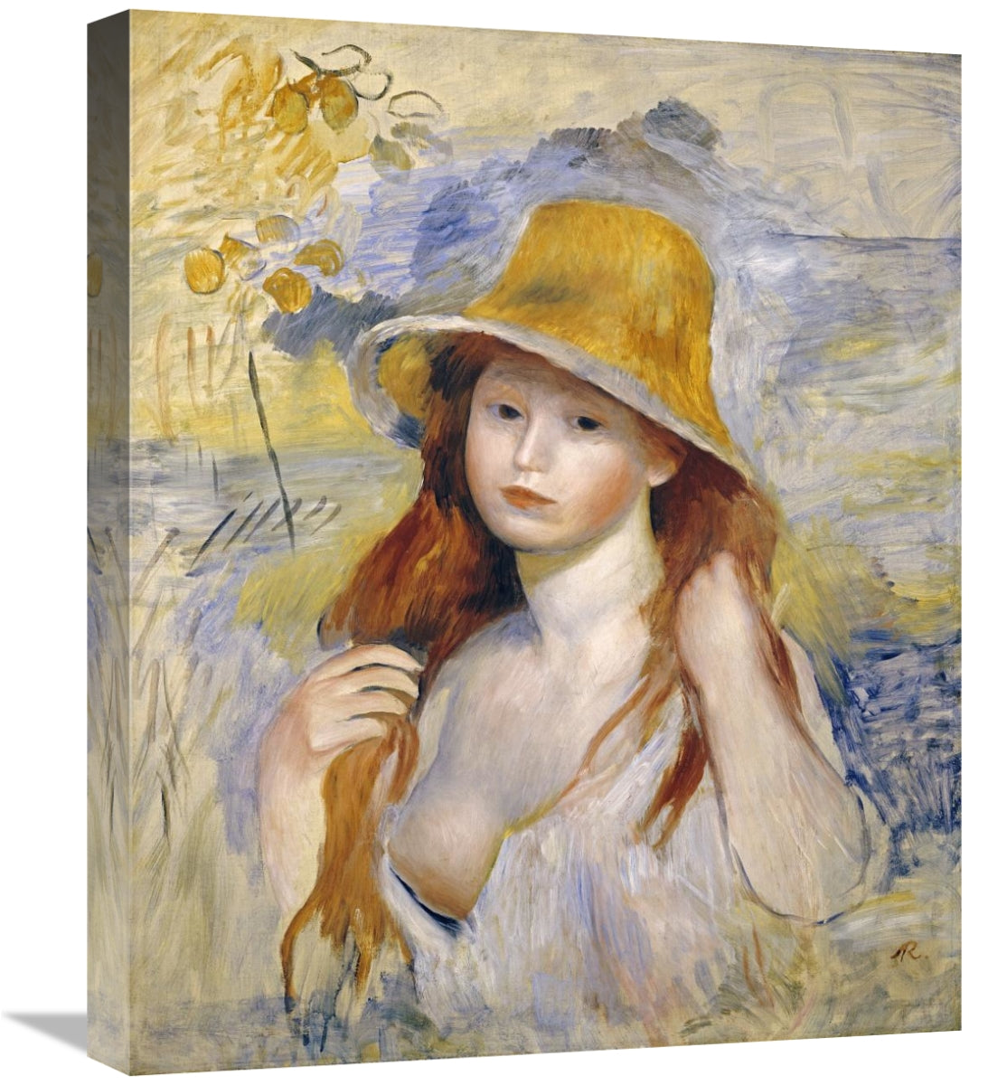 Global Gallery GCS-267127-22-142 22 in. Young Girl with a Hat Art Prin