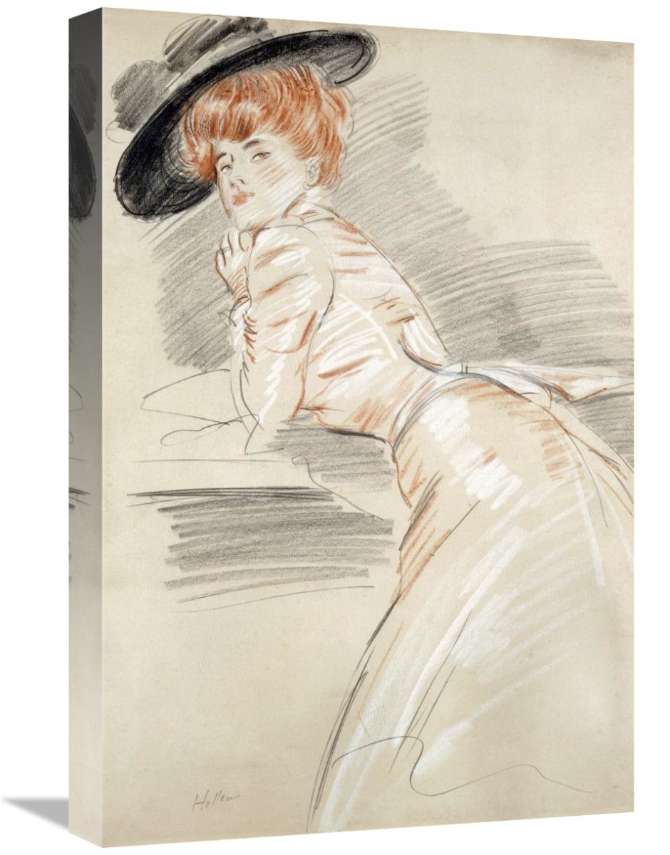 Global Gallery GCS-266518-22-142 22 in. Madame Helleu in a Hat Art Pri