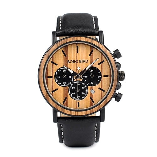 P09 Wood and Stainless Steel Watches