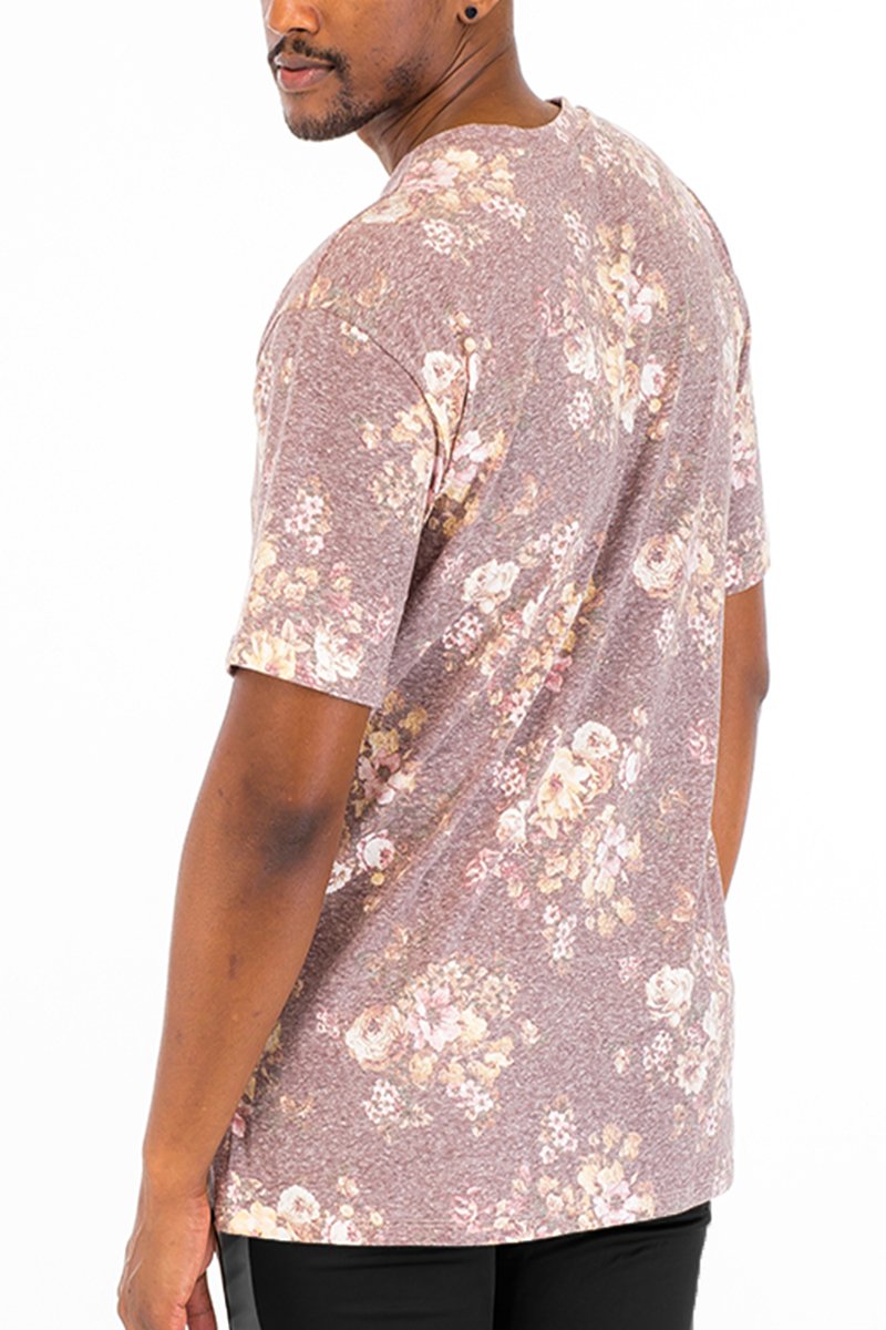 HEATHERED FLORAL SHIRT