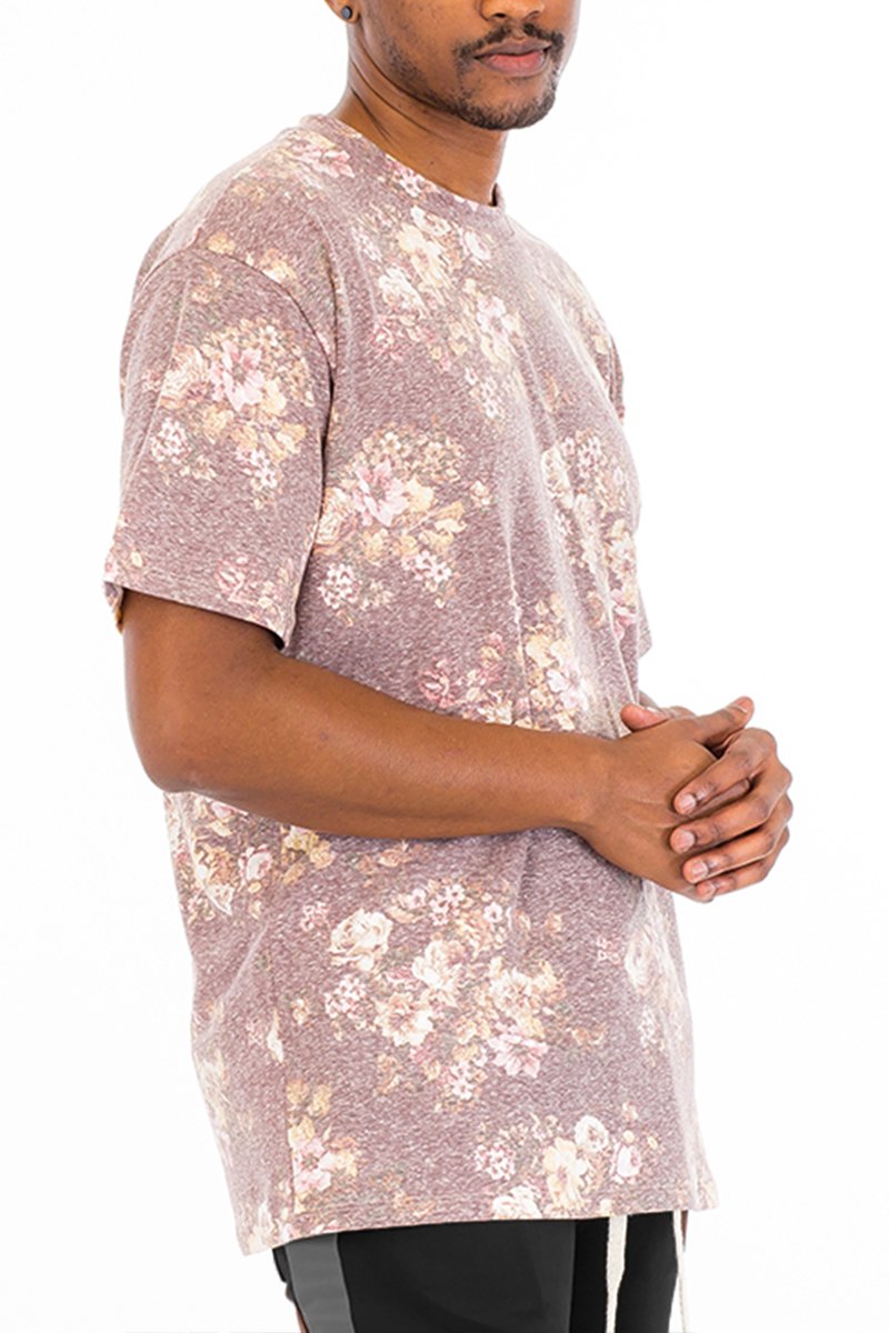 HEATHERED FLORAL SHIRT