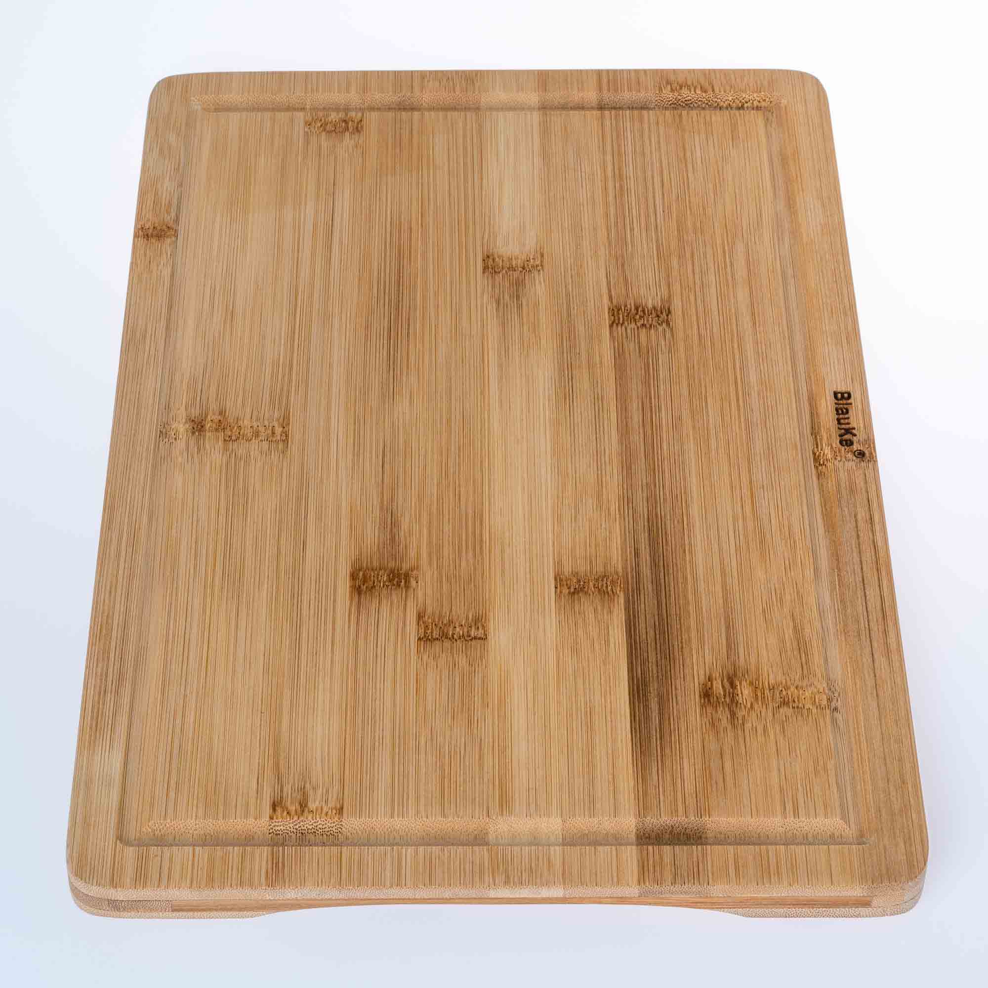 BlauKe Wood Cutting Board for Kitchen 15x10 inch - Wooden Serving Tray -