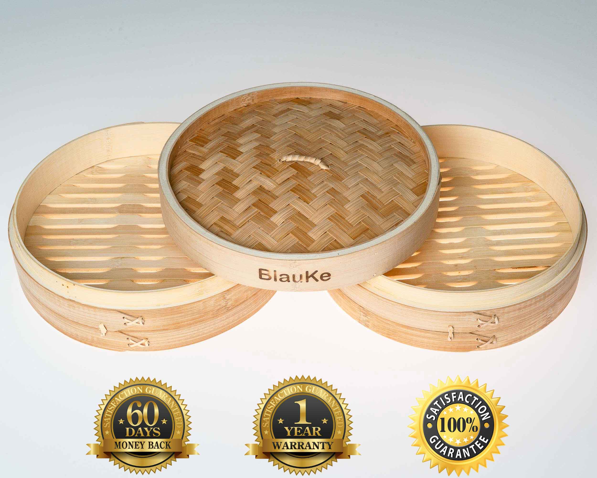 Blauke 2-Tier Bamboo Steamer