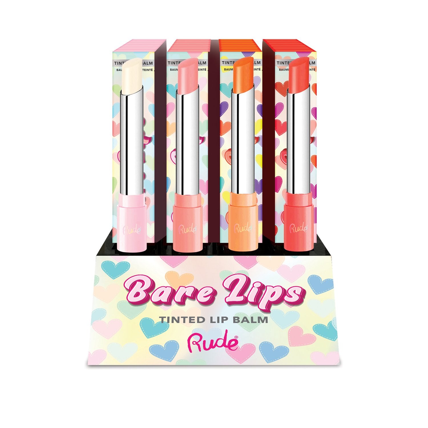 Bare Lips Tinted Lip Balm Display Set, 48pcs | Gold Thanatos