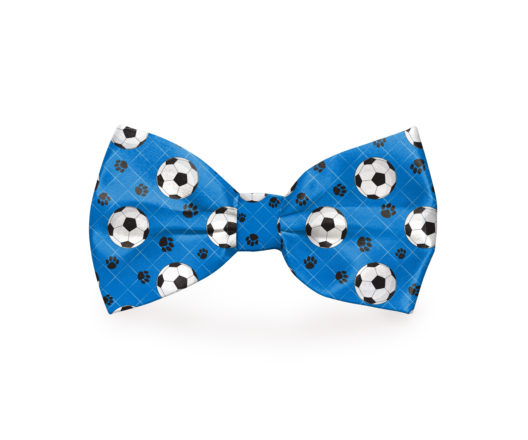 Soccer Balls Sports Dog Bow Tie Blue | Plum Semele