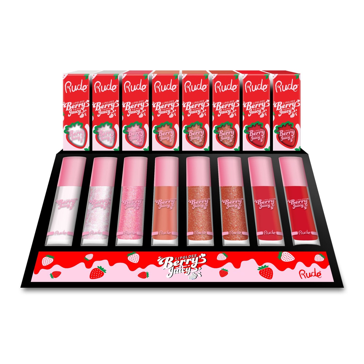 Berry Juicy Lip Gloss Display Set, 96pcs | Gold Thanatos