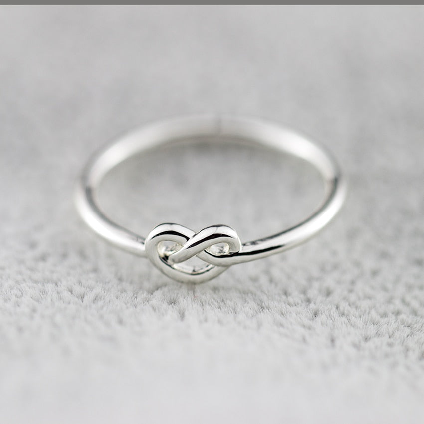 Best Gift Simple Knuckle Love Heart Knot Rings For