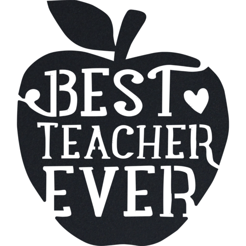 Best Teacher Ever Apple - Metal Wall Art