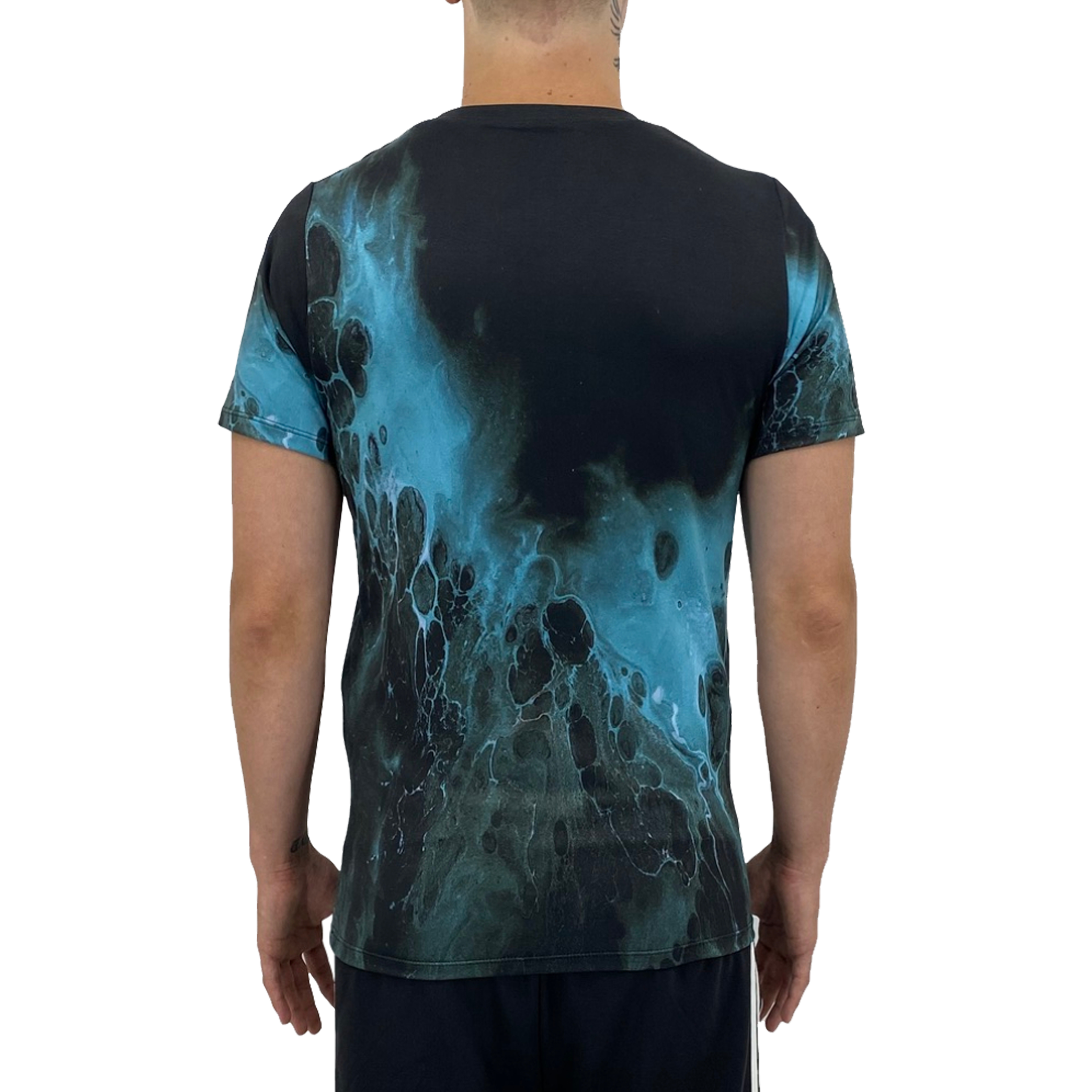 Black Blue Splash Men's T-shirt