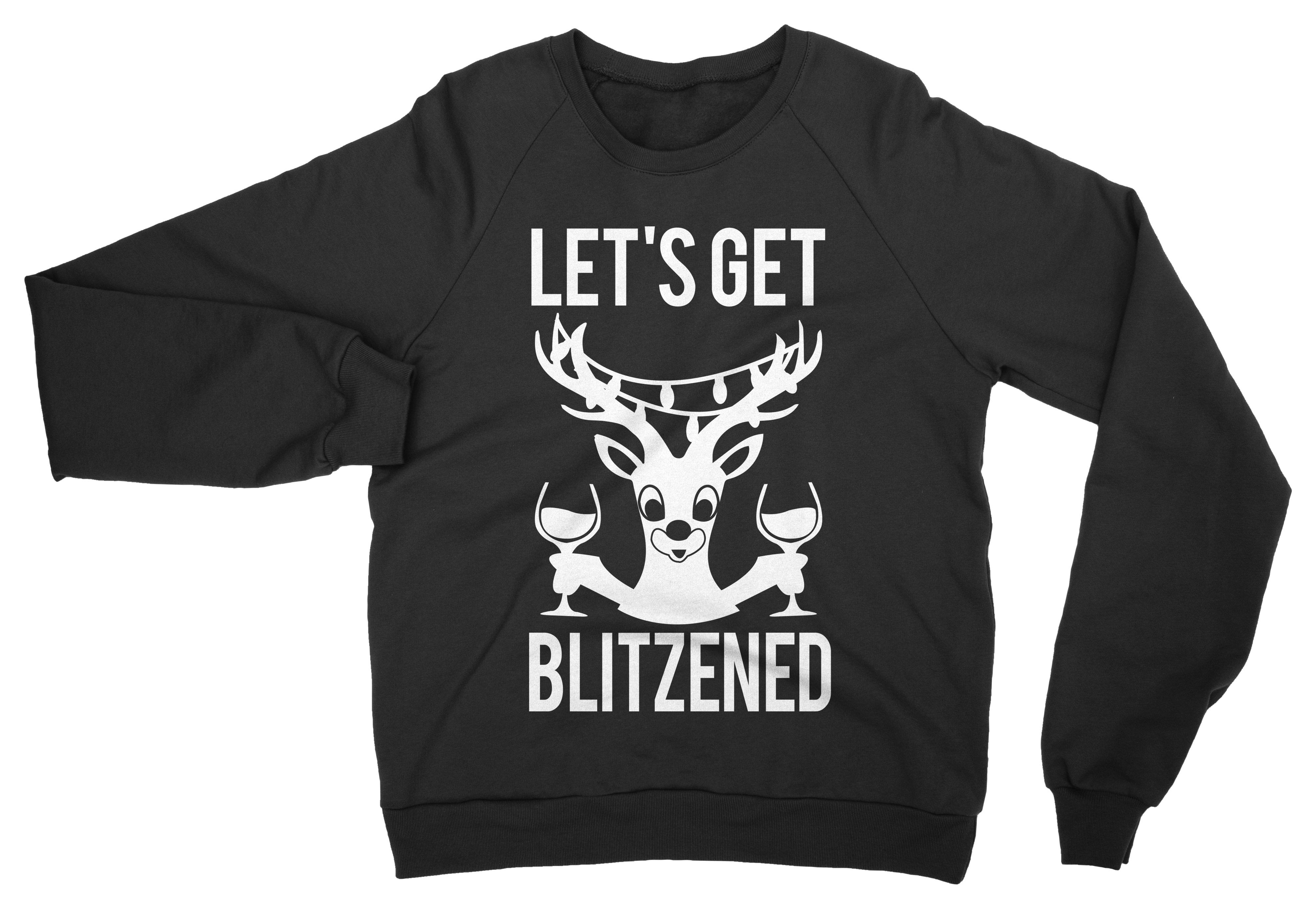 LET'S GET BLITZENED Christmas Sweater Glasses