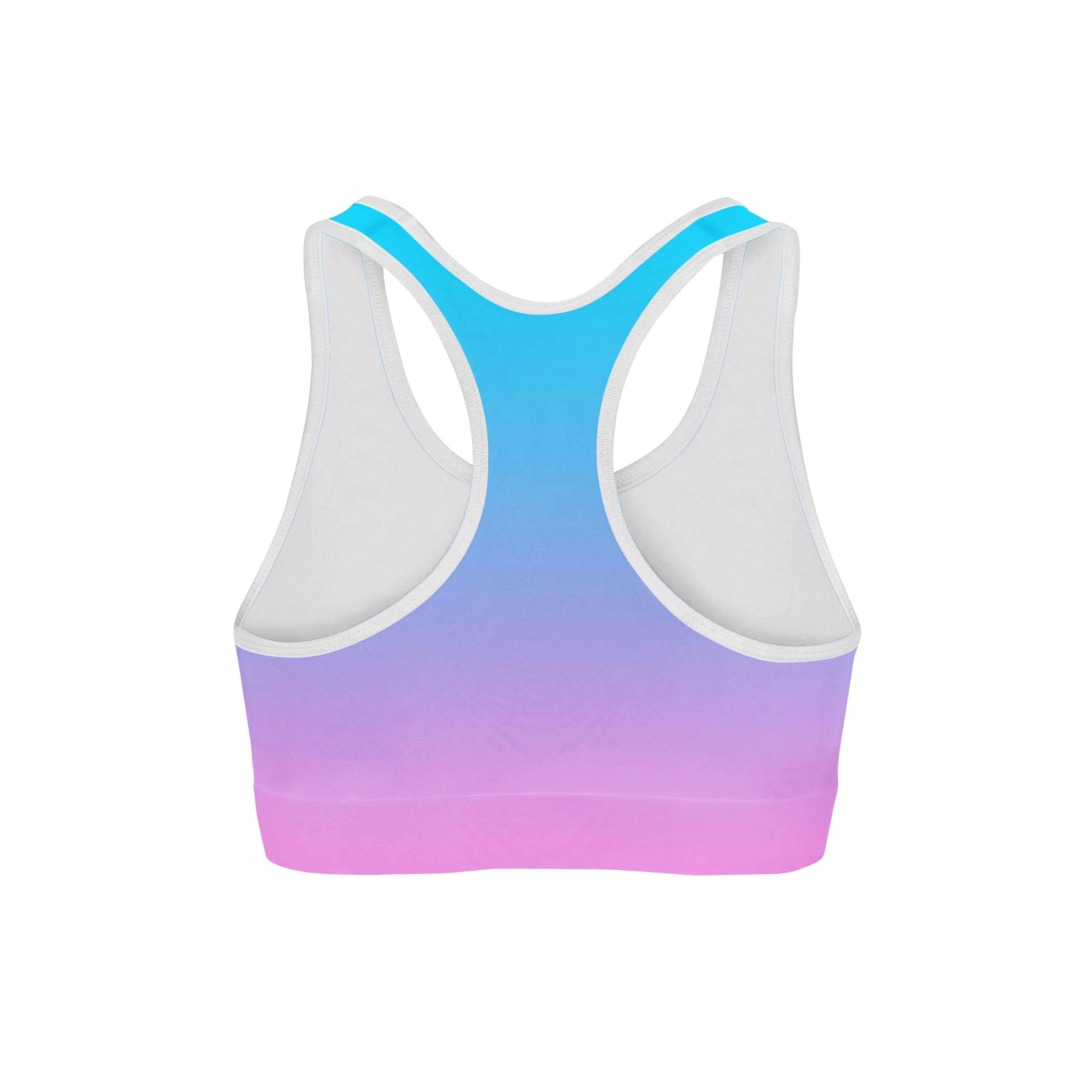 Blue Pink Ombre Sports Bra