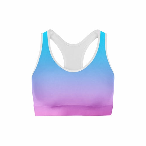 Blue Pink Ombre Sports Bra