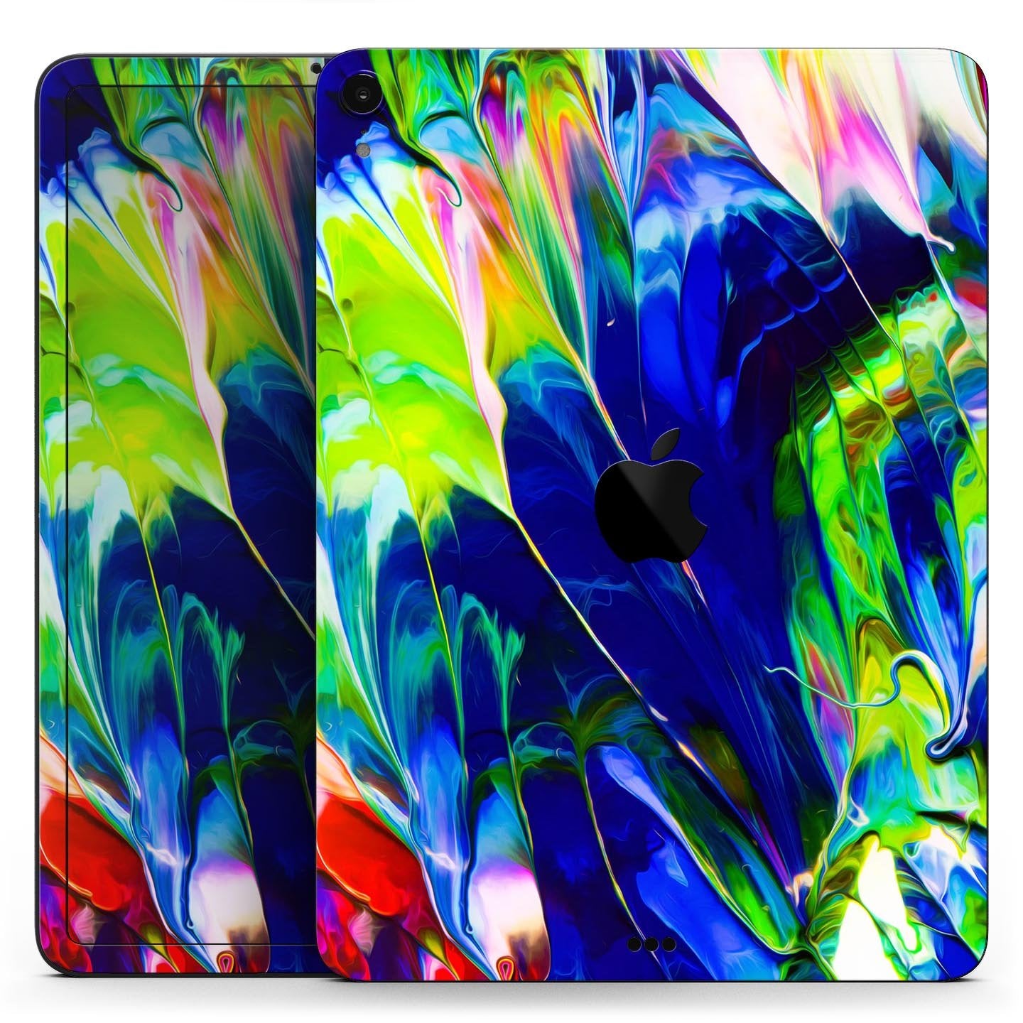 Blurred Abstract Flow V6 - Full Body Skin Decal for the Apple iPad Pro | Blue Leto