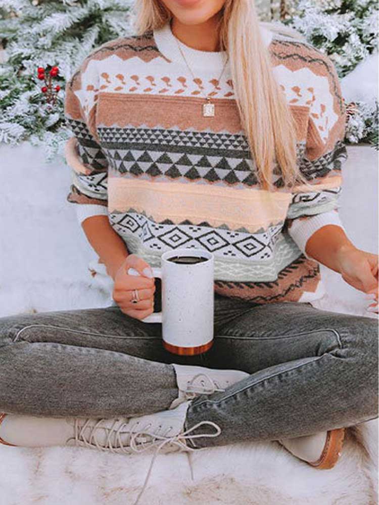 Geometric Knit Sweater