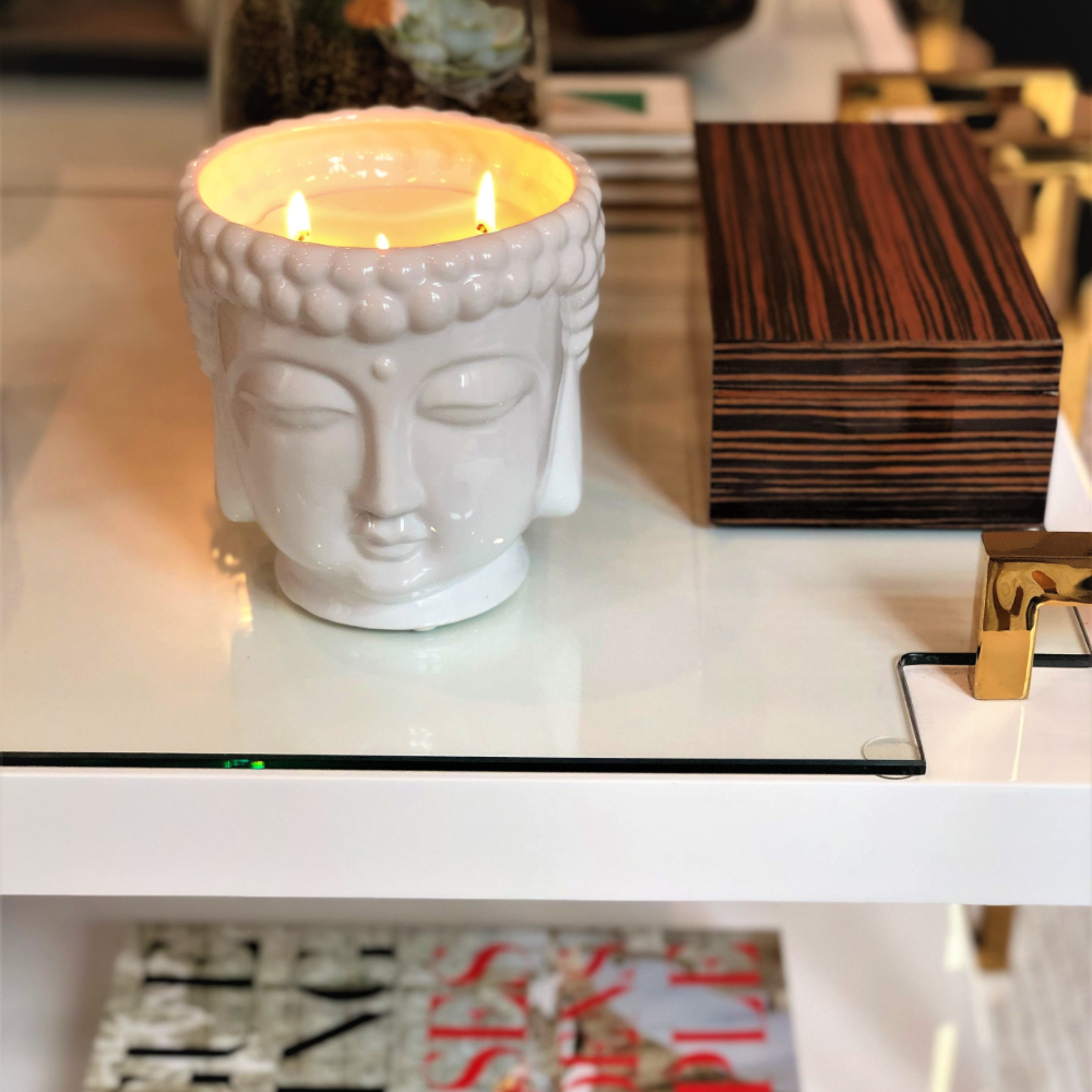 White Buddha 3-Wick Scented Candle