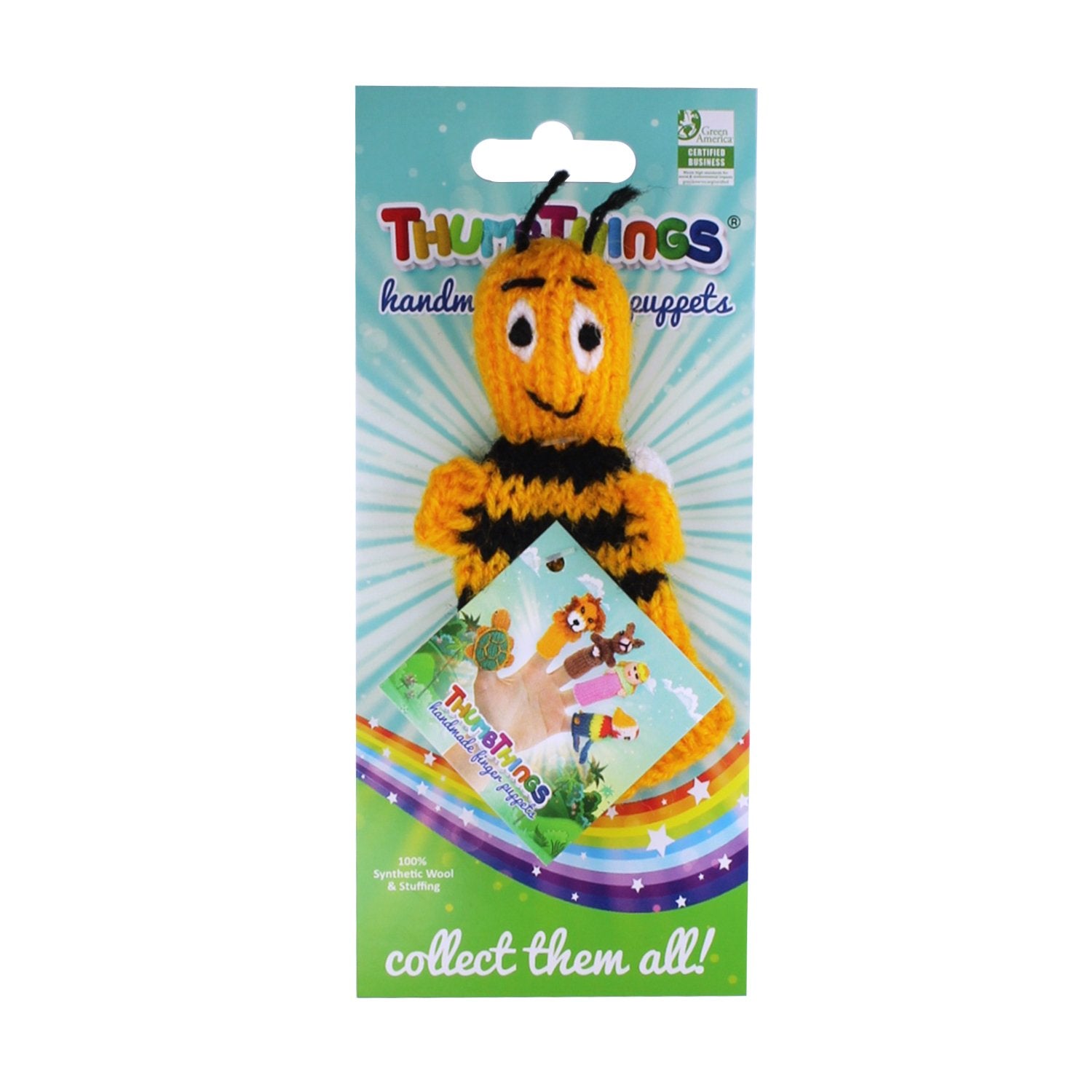 Bumble Bee Finger Puppet | White Atalanta