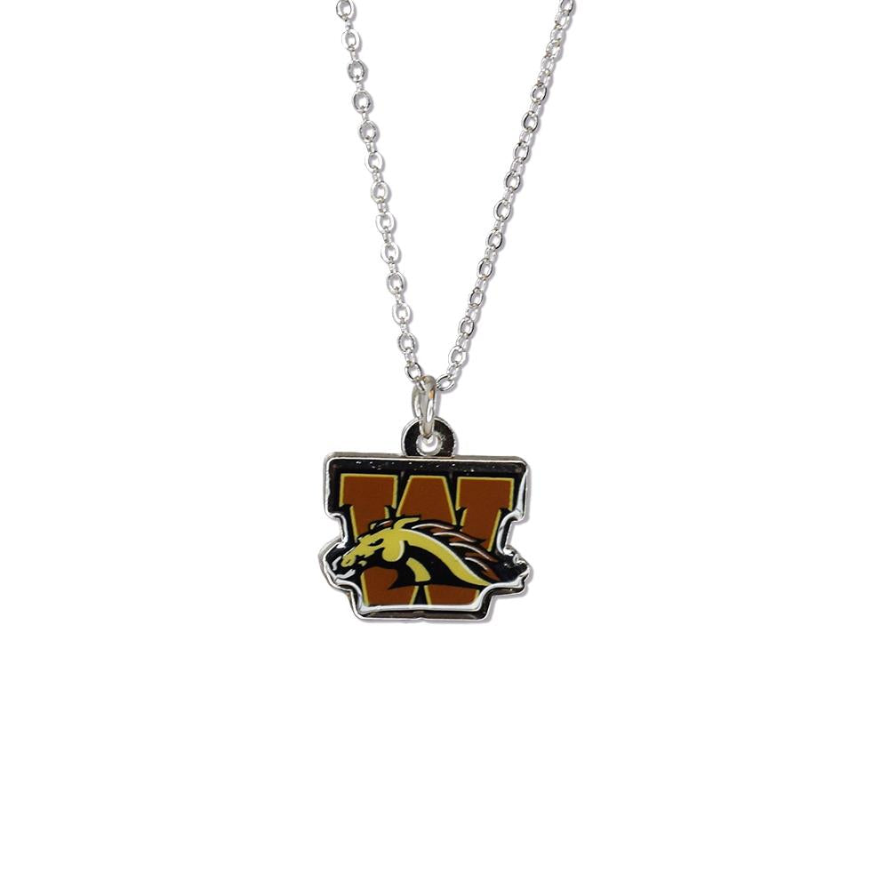 Western Michigan Fan Necklace | Mint Green Felix