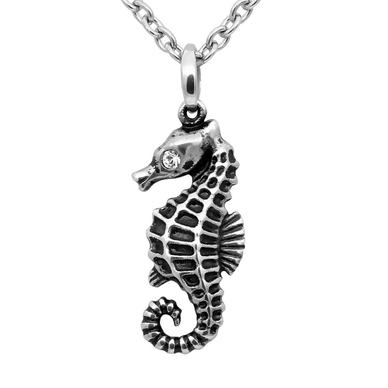 Serene Seahorse Petite Necklace - adorned with Swarovski Crystal | Blue Asteria