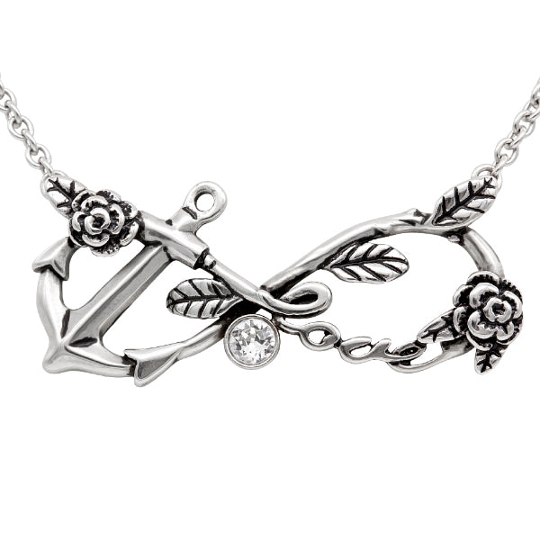 Infinity Love Anchor Necklace | Blue Asteria