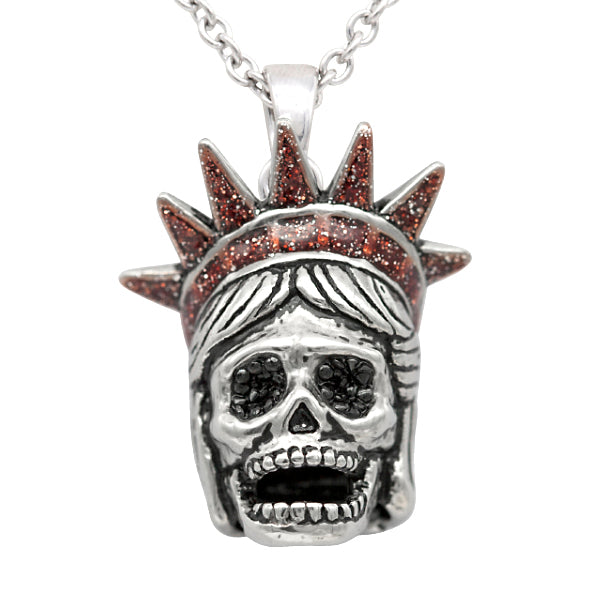 Liberty Skull Necklace | Blue Asteria