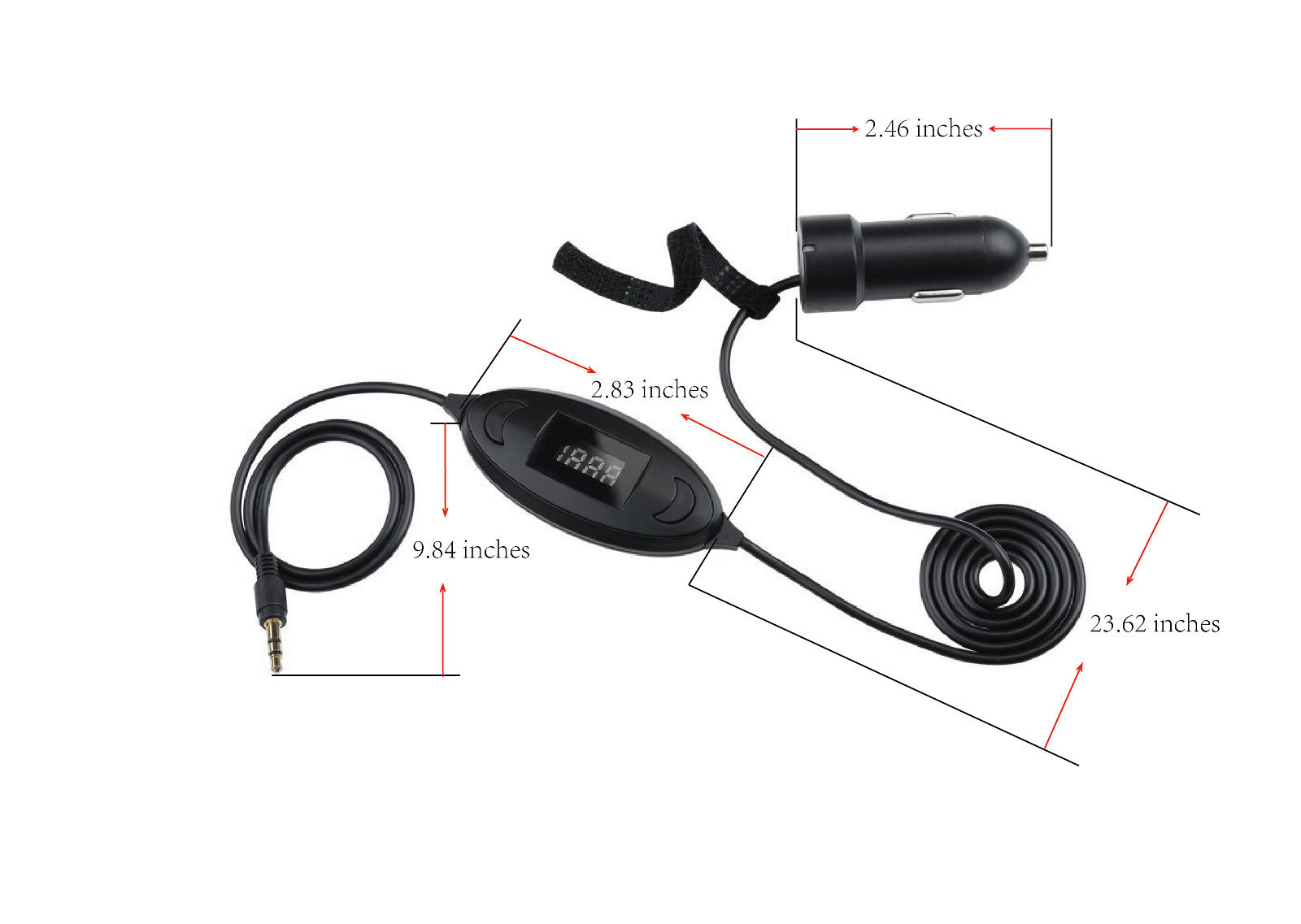 Car Kit Handsfree 3.5mm AUX Audio Music FM Radio