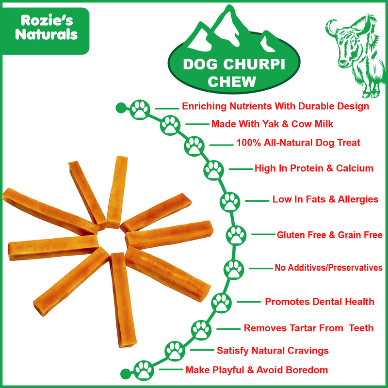 DOG CHURPI CHEW- 100% Natural, Himalayan Yak Hard Cheese Churpi Dog