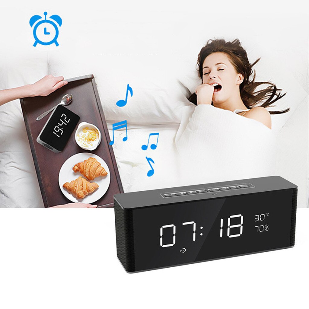 Clock Speaker Wireless Bluetooth Stereo Alarm